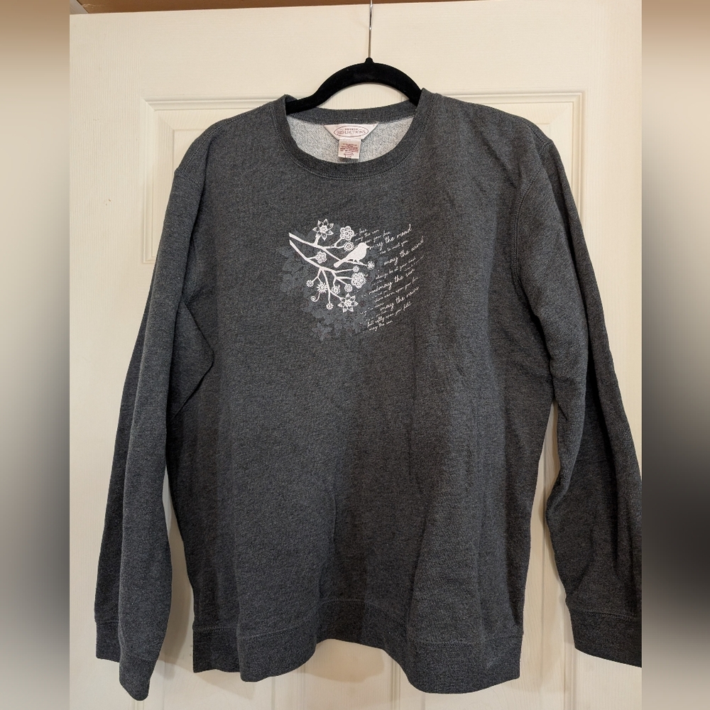 Grey Pullover Sweat Shirt L (T18)
